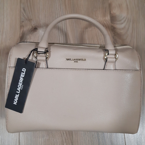 Karl Lagerfeld Handbags - Beige Karl Lagerfeld Handbag with Gold Hardware